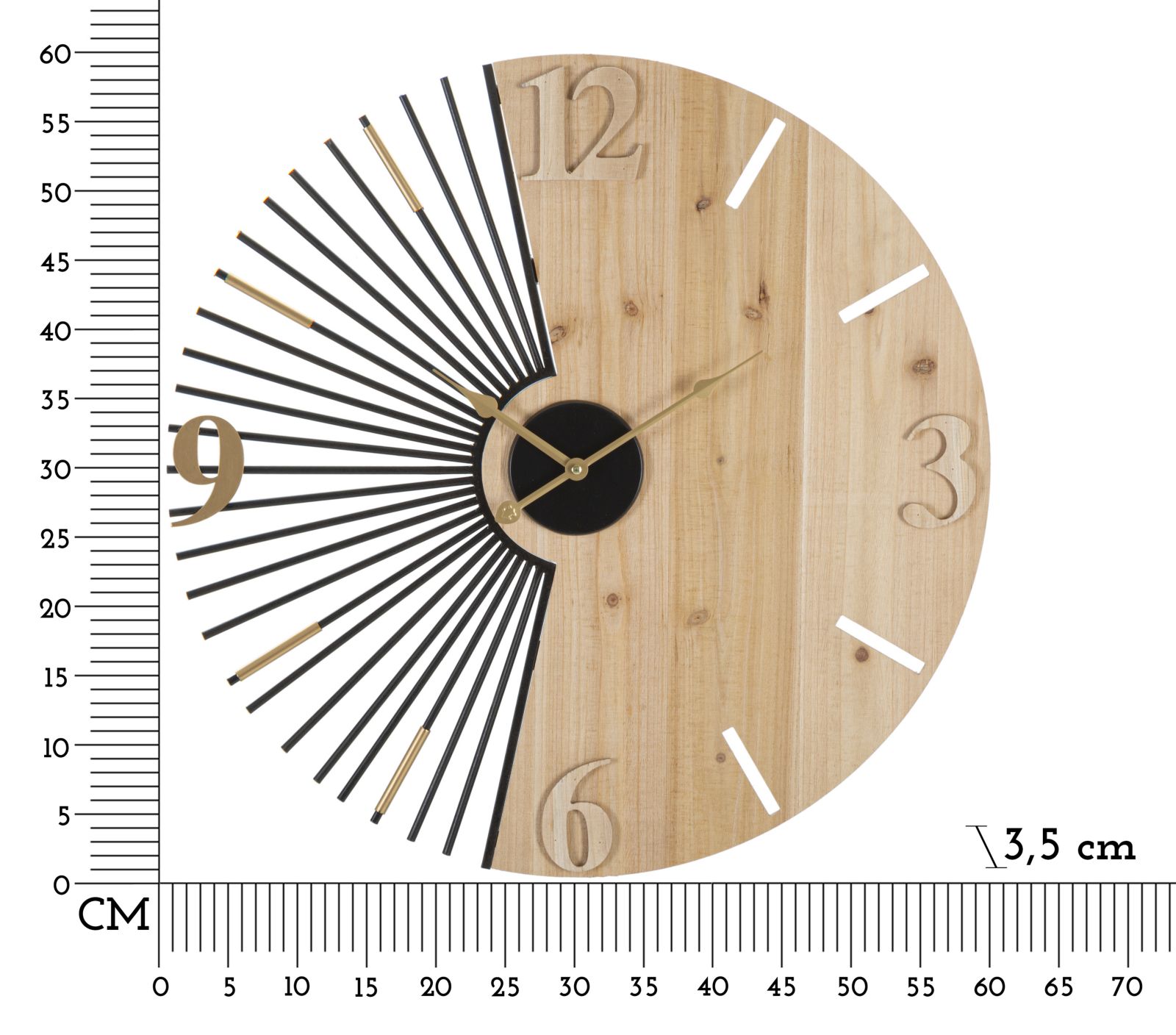 OROLOGIO DA MURO WORDY CM Ø 60X3,5 stile MODERN - immagine 7