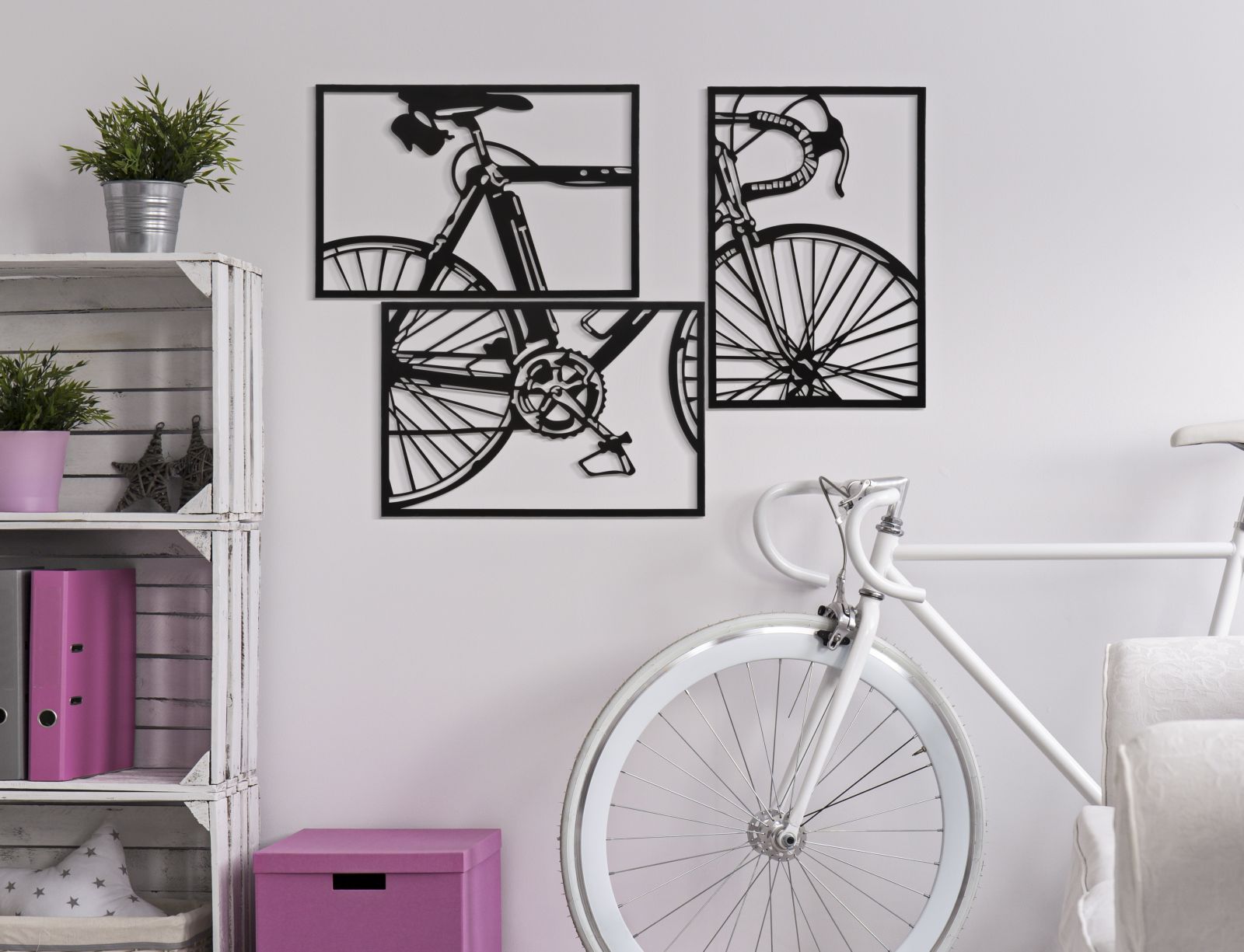PANNELLO DA MURO BIKE SET 3PZ CM 40X1,3X60 (SINGOLO PZ) stile MODERN - immagine 6
