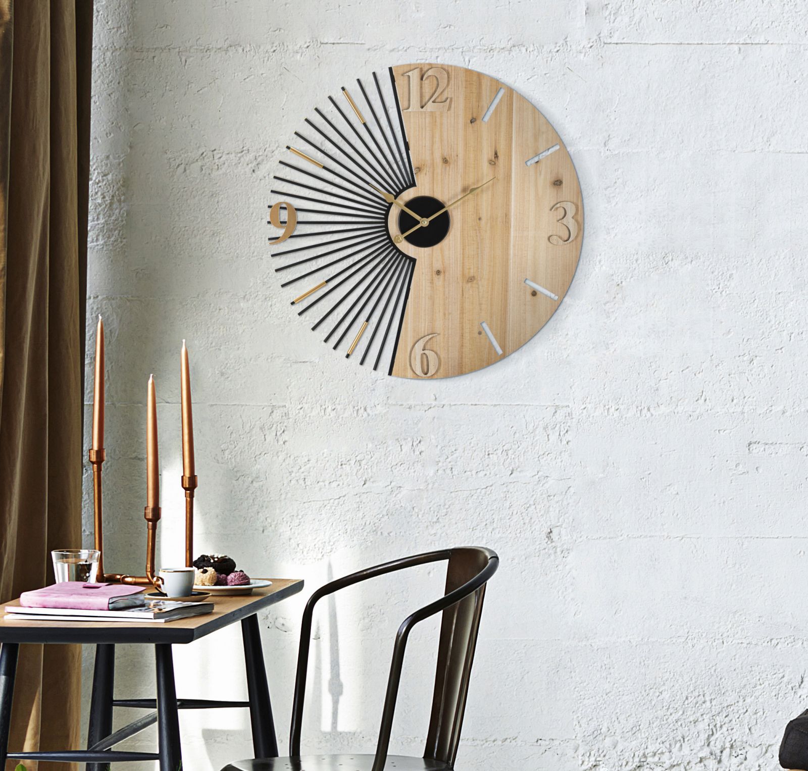 OROLOGIO DA MURO WORDY CM Ø 60X3,5 stile MODERN - immagine 6