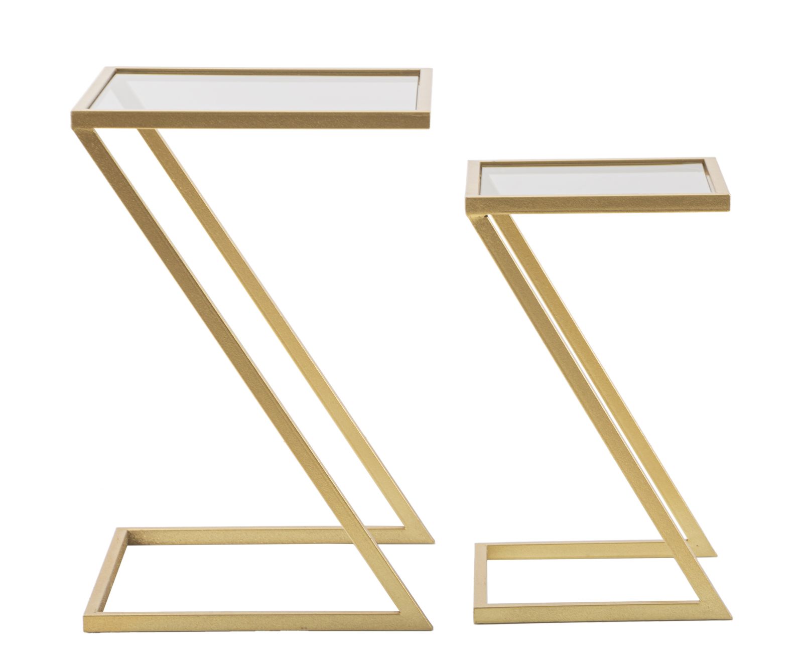 TAVOLINETTI Z COPPIA CM 40X40X60-30X30X50 stile GLAM - immagine 8