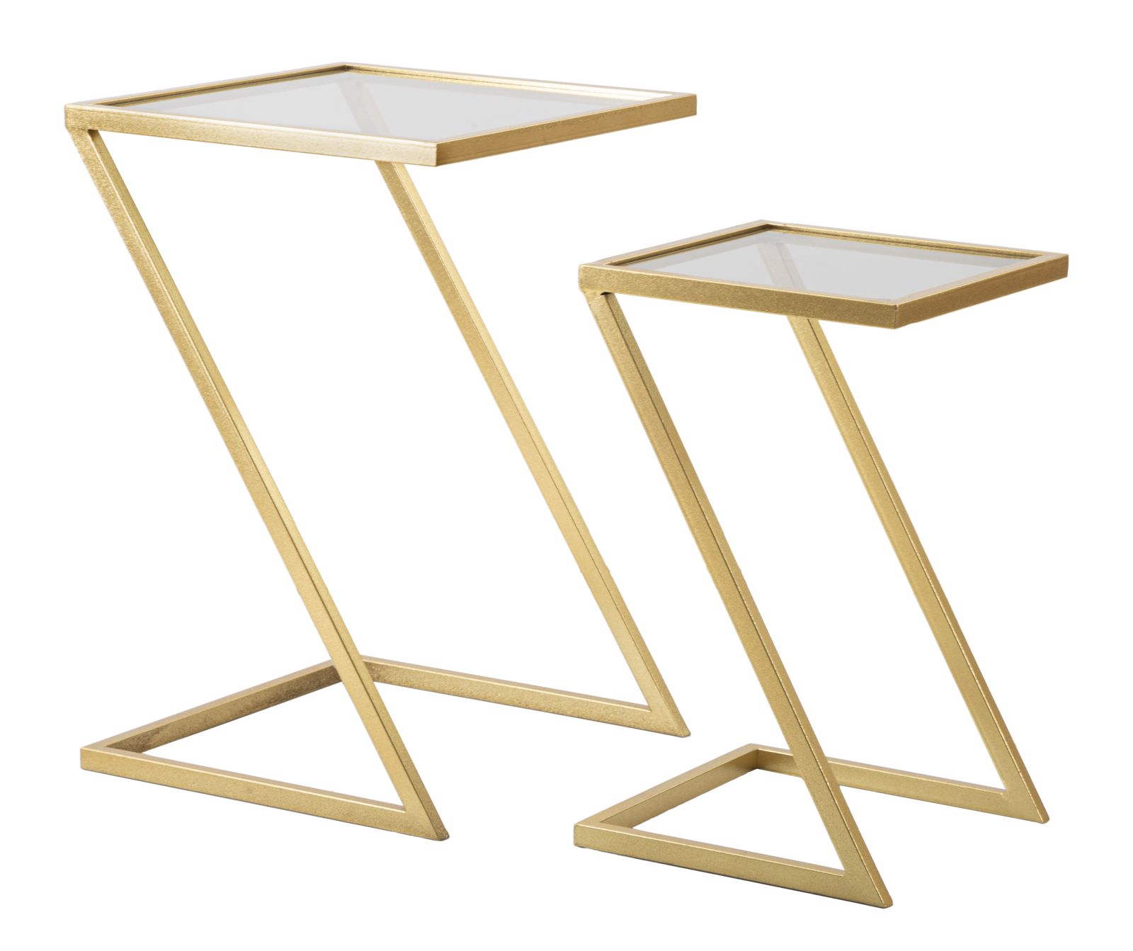 TAVOLINETTI Z COPPIA CM 40X40X60-30X30X50 stile GLAM - immagine 3