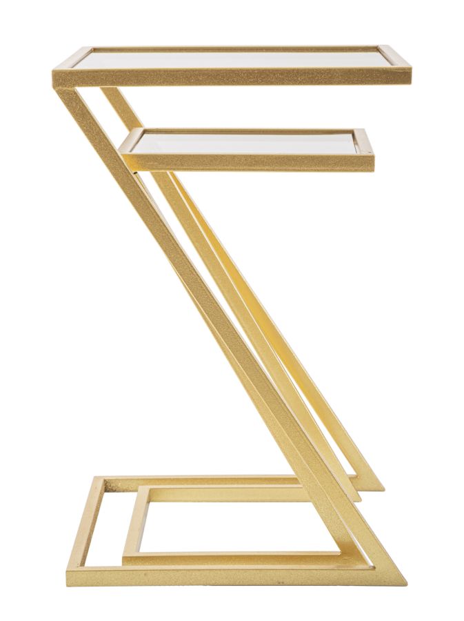 TAVOLINETTI Z COPPIA CM 40X40X60-30X30X50 stile GLAM - immagine 4