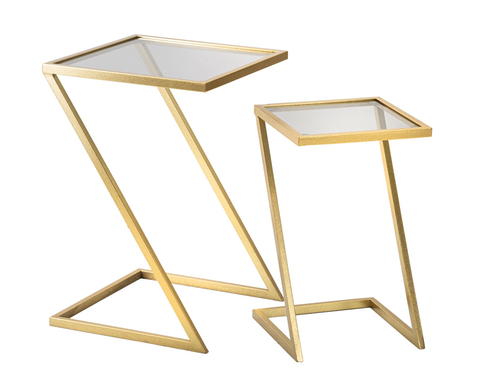 TAVOLINETTI Z COPPIA CM 40X40X60-30X30X50 stile GLAM - immagine 2