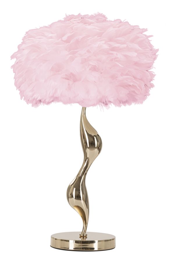 LAMPADA DA TAVOLO SLIM ROSA CM Ø 40X63 stile GLAM - immagine 2