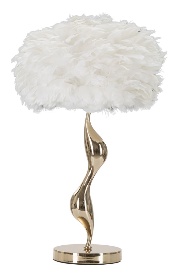 LAMPADA DA TAVOLO SLIM BIANCO CM Ø 40X63 stile GLAM - immagine 2