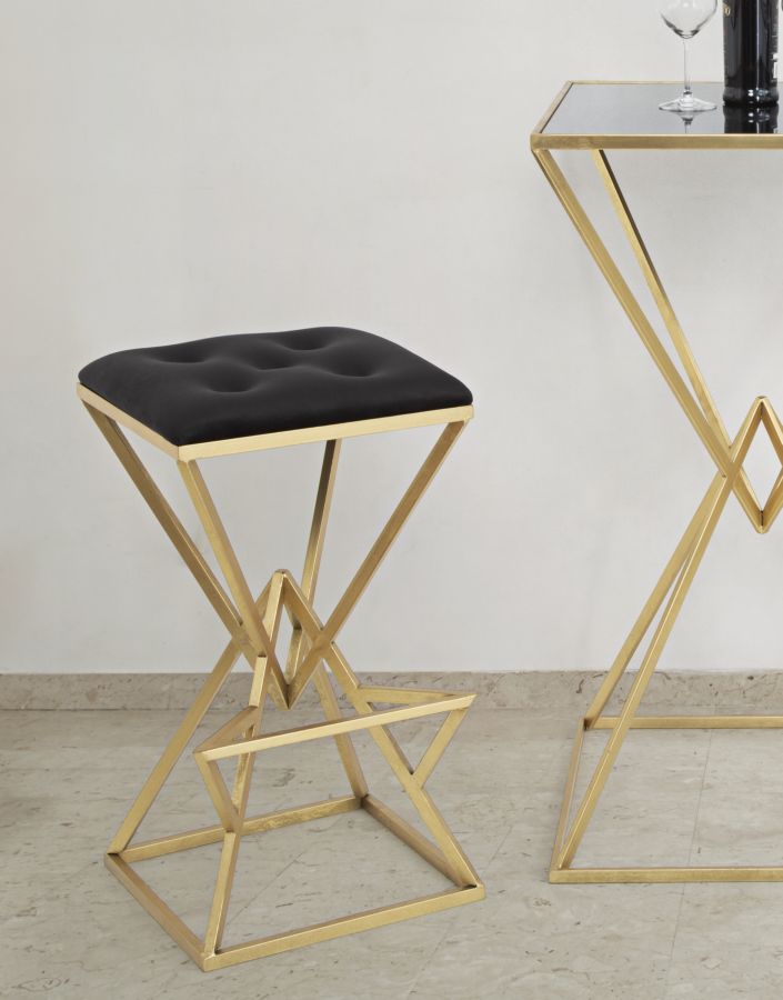 SGABELLO DA BAR PIRAMID CM 40X40X75 stile GLAM - immagine 10