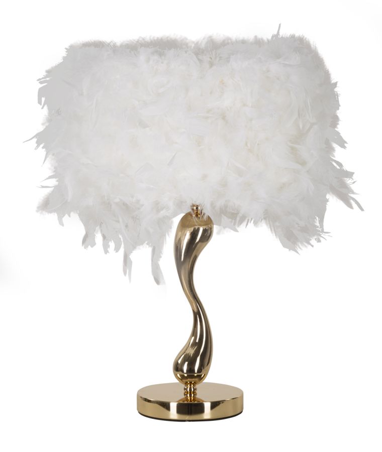 LAMPADA DA TAVOLO CART BIANCA CM Ø 25X47 stile GLAM - immagine 2