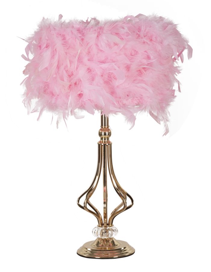 LAMPADA DA TAVOLO TARTY ROSA CM Ø 25X54 stile GLAM - immagine 2