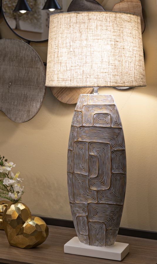 LAMPADA DA TAVOLO RESINA ECLIPS TOWER CM Ø 38X90 stile MODERN - immagine 7