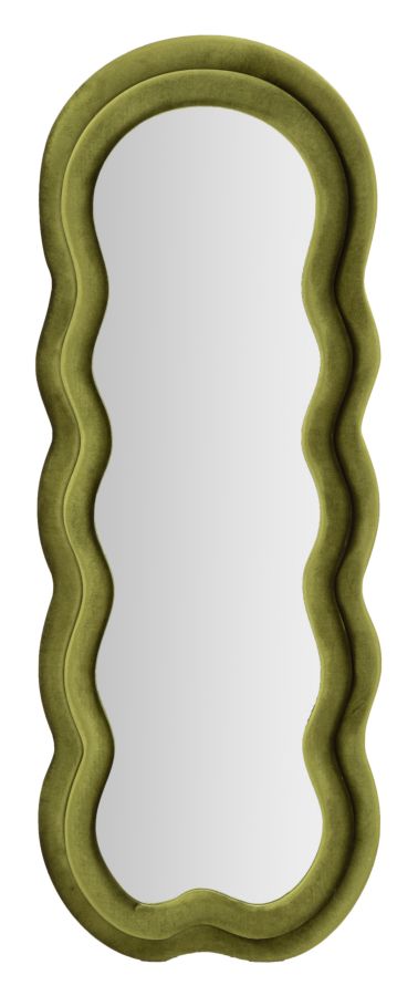 SPECCHIO DA MURO MIKI VELLUTO VERDE CM 60X4X160 stile GLAM - immagine 2