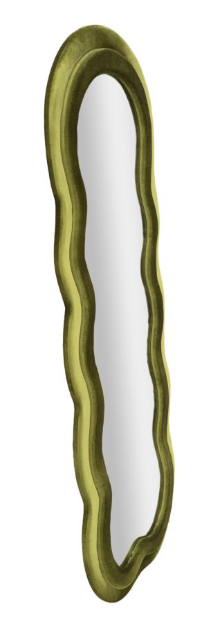 SPECCHIO DA MURO MIKI VELLUTO VERDE CM 60X4X160 stile GLAM - immagine 5