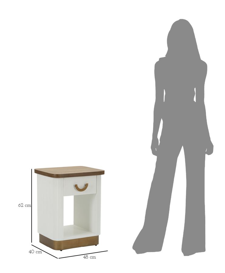 COMODINO TOLOSA CM 48X40X62 stile MODERN - immagine 11