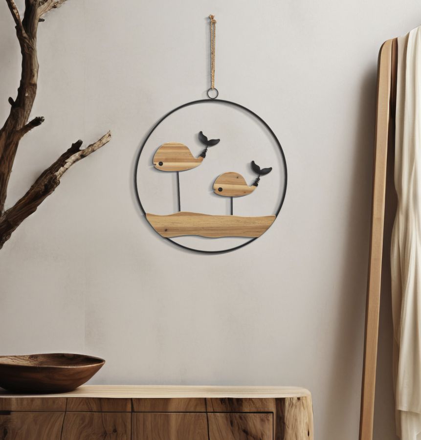 PANNELLO DA MURO BALENE CM 56X2X60 stile MODERN - immagine 6