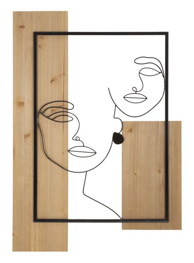 PANNELLO DA MURO FACES FERRO E WOOD CM 63X2X90 stile MODERN - immagine 2
