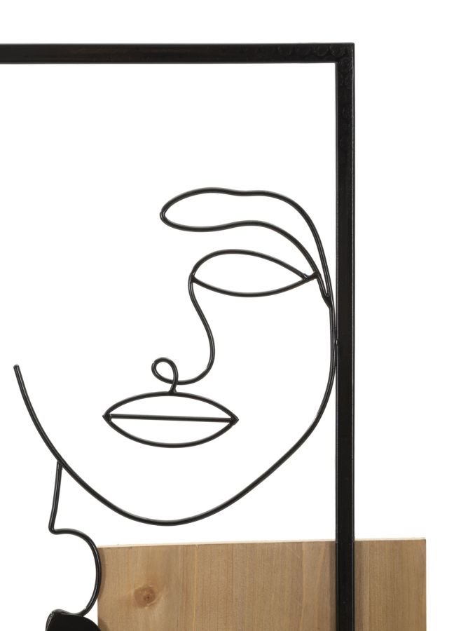 PANNELLO DA MURO FACES FERRO E WOOD CM 63X2X90 stile MODERN - immagine 4