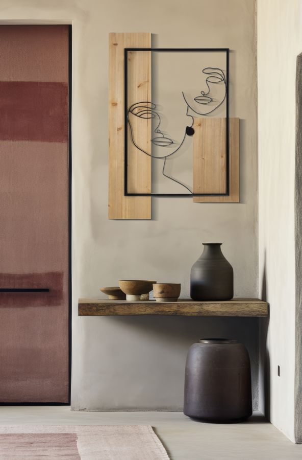 PANNELLO DA MURO FACES FERRO E WOOD CM 63X2X90 stile MODERN - immagine 6