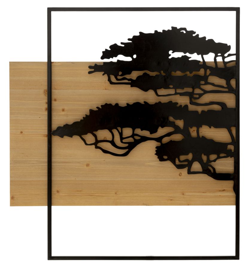 PANNELLO DA MURO LAGOS FERRO E WOOD SET 3PZ CM 204X2X80 (72X2X80-60X2X80) stile MODERN - immagine 3
