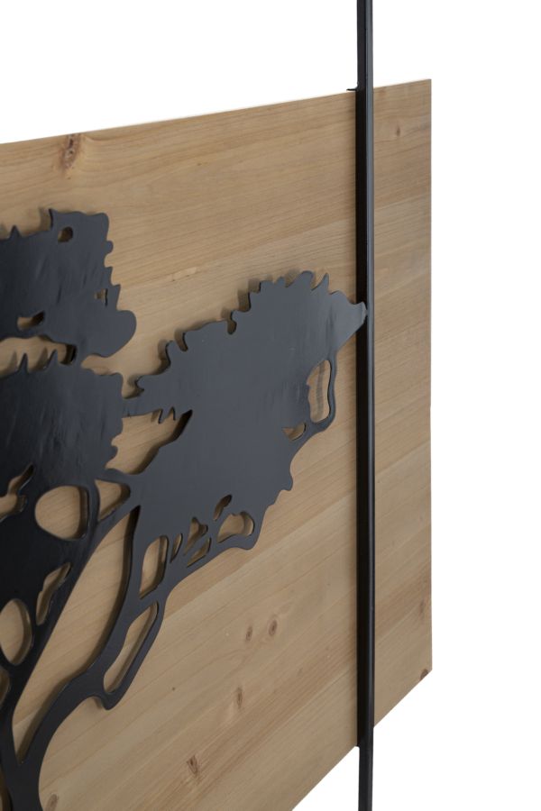 PANNELLO DA MURO LAGOS FERRO E WOOD SET 3PZ CM 204X2X80 (72X2X80-60X2X80) stile MODERN - immagine 5
