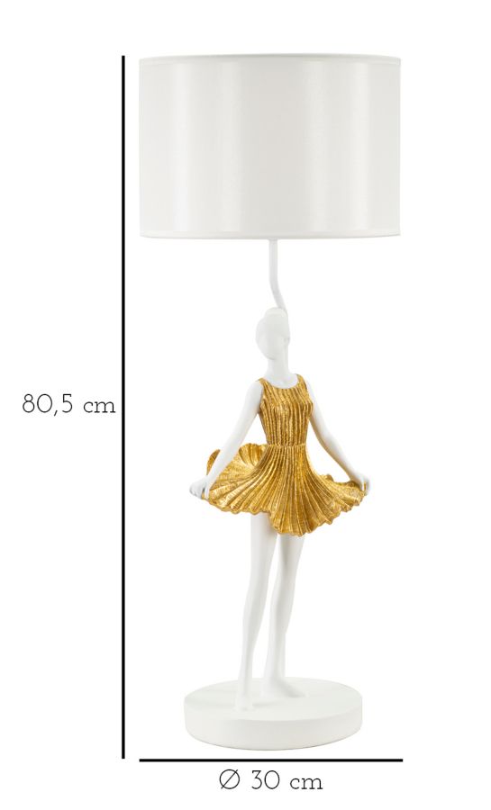 LAMPADA DA TAVOLO BALLERINA CM Ø 32X90,5 stile GLAM - immagine 8
