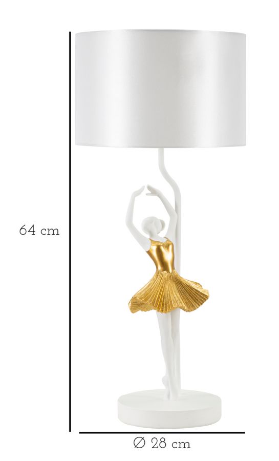 LAMPADA DA TAVOLO BALLERINA CM Ø 28X64 stile GLAM - immagine 8