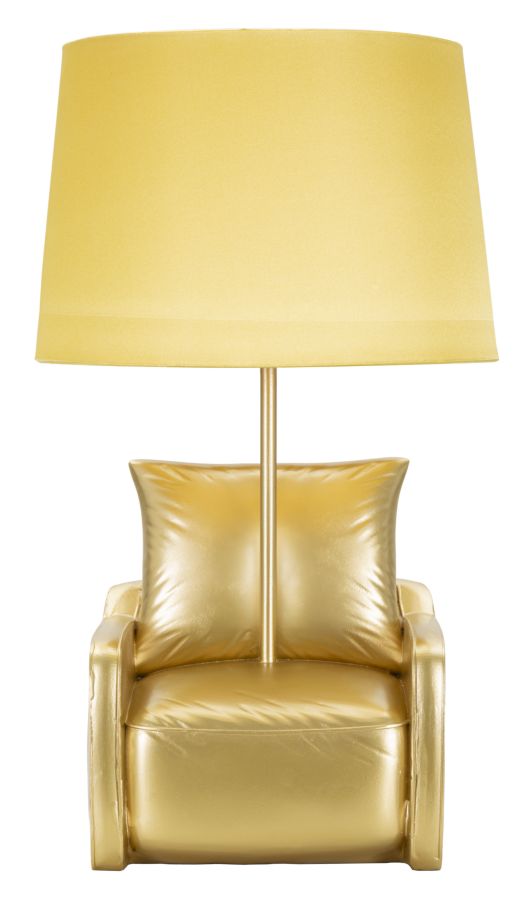 LAMPADA DA COMODINO MIDCENTURY GIALLA CM Ø 26X46 stile MODERN - immagine 2