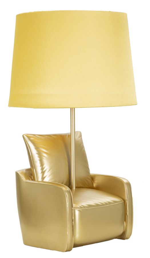 LAMPADA DA COMODINO MIDCENTURY GIALLA CM Ø 26X46 stile MODERN - immagine 3