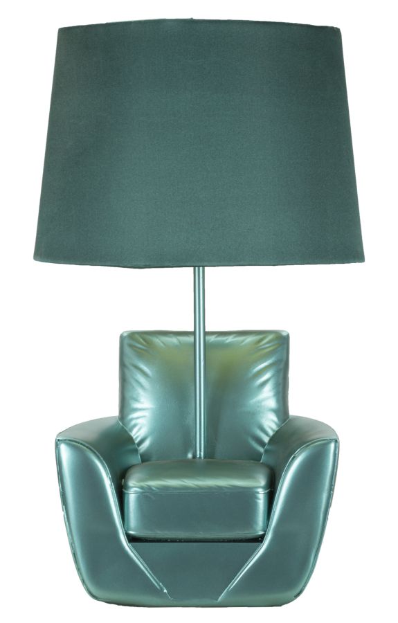 LAMPADA DA COMODINO MIDCENTURY TURCHESE CM Ø 26X43 stile MODERN - immagine 2