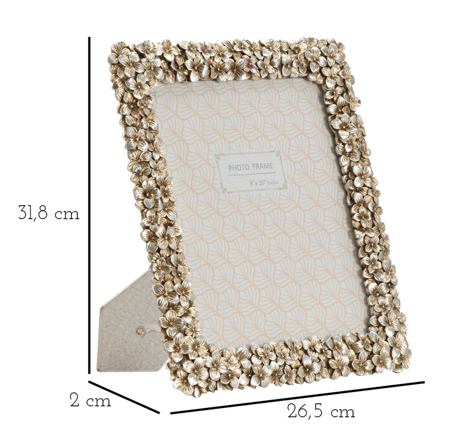 CORNICE FLOLLY CM 26,5X2X31,8 (MISURA INTERNA CM 20X25) stile GLAM - immagine 7