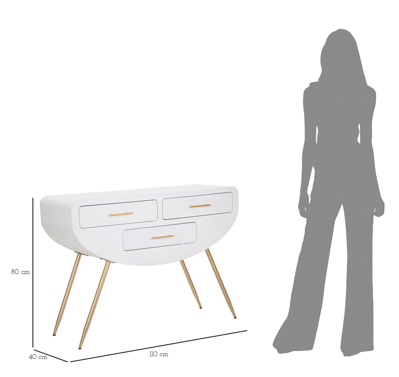 CONSOLE VENUS CM 110X40X80 stile MODERN - immagine 11
