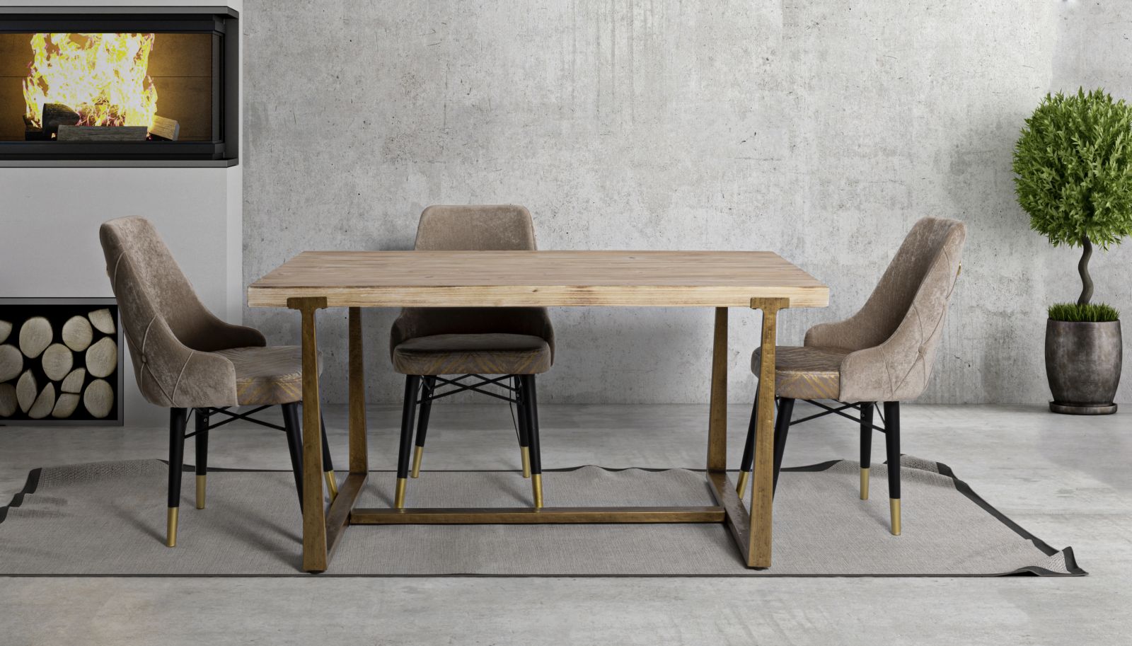 TAVOLO ANKARA CM 150X90X78 stile MODERN - immagine 8