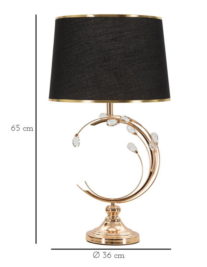 LAMPADA DA TAVOLO BRUXELLES CM Ø 36X65 stile GLAM - immagine 7