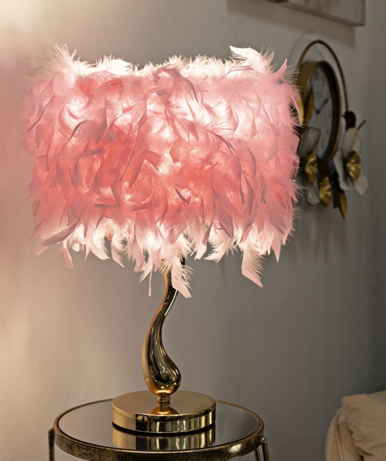 LAMPADA DA TAVOLO CART ROSA CM Ø 25X47 stile GLAM - immagine 6