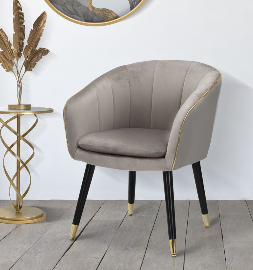 POLTRONA PARIS GRIGIA/GOLD CM 62X58X78 stile GLAM - immagine 10