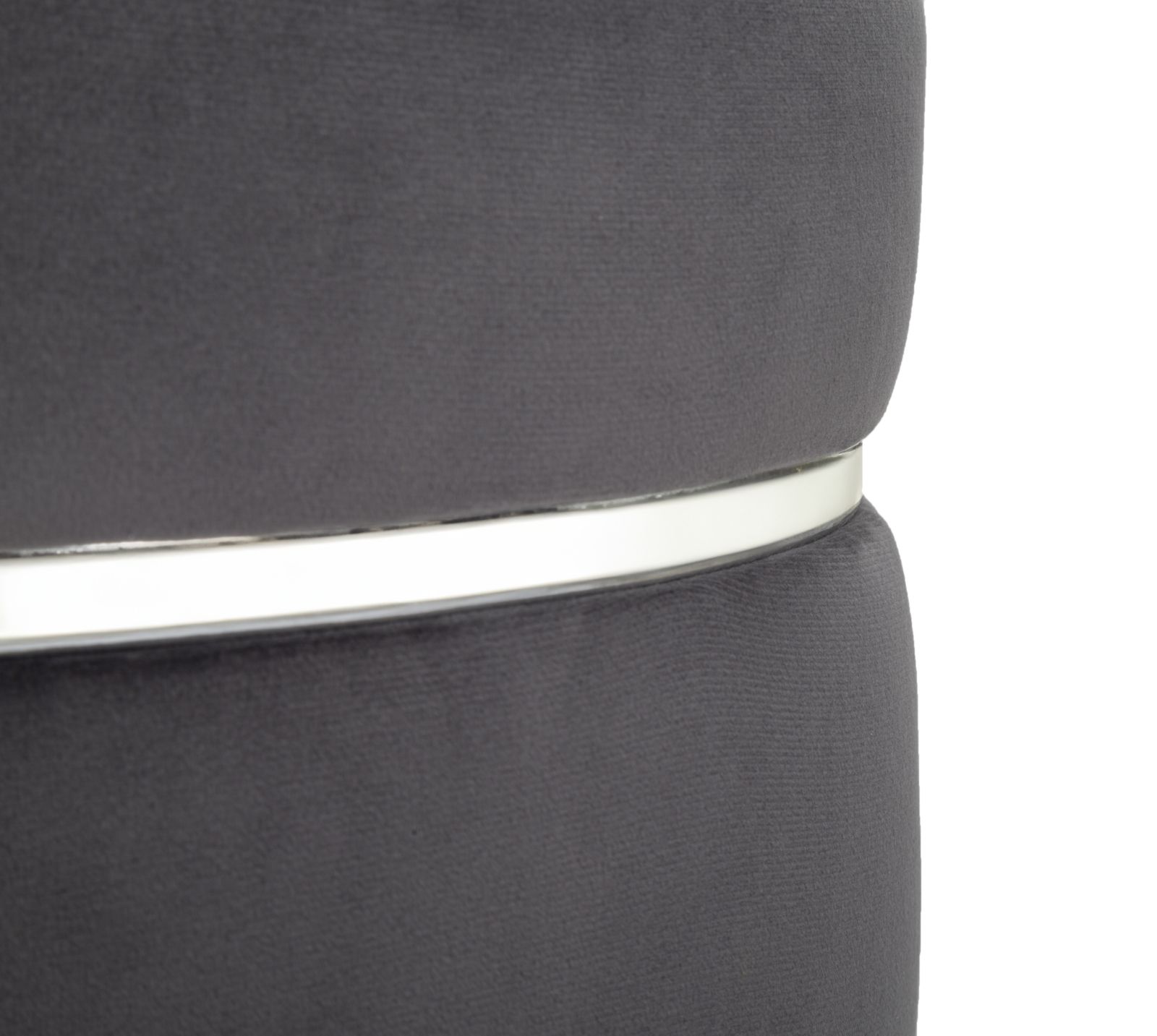 SGABELLO PARIS GRIGIO/SILVER CM Ø 35X40,5 stile GLAM - immagine 5