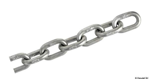 Osculati 01.370.11-100 Hot-Galvanized Calibrated Chain 70 10 Mm Din766 X 100 M catena calibrata zincata a fuoco grado 70 ad alta resistenza