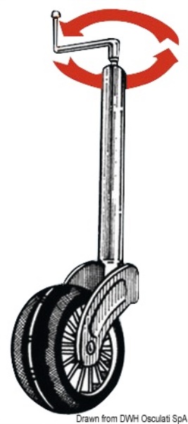 Osculati 02.014.57 Ruotino Regolabile In Altezza 48 Mm accessori e ricambi per carrelli trasporto imbarcazioni