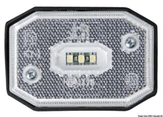 Osculati 02.021.40 Fanale Posizione Led Anteriore Luce Bianca accessori e ricambi elettrici per carrelli portabarche