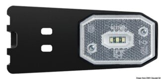 Osculati 02.021.41 Fanale Posizione Led Anteriore Luce Bianca Staffa accessori e ricambi elettrici per carrelli portabarche