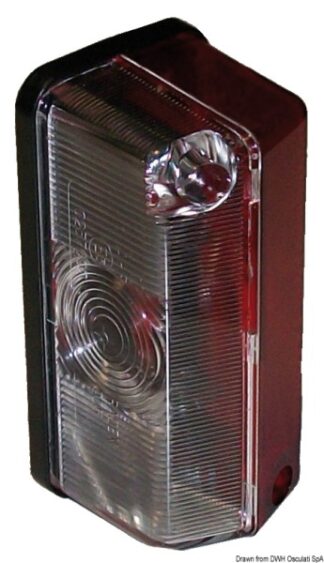 Osculati 02.022.01 Fanale D'ingombro Base Piana Bianco/Rosso accessori e ricambi elettrici per carrelli portabarche