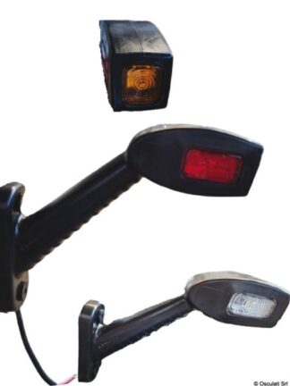 Osculati 02.022.24 Fanale Ingombro Led Sx 3 Funzioni Corpo Gomma fanali di ingombro laterali a led con corpo in
