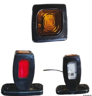 Osculati 02.022.26 Fanale Ingombro Led Base Piana 3 Funz. Corpo Gomma fanali di ingombro laterali a led con corpo in