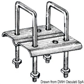 Osculati 02.040.78 Staffa Di Fissaggio Rullo Destra accessori e ricambi per carrelli trasporto imbarcazioni