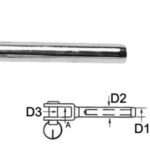 Osculati 05.191.06 Terminale Inox Forcella Ø 6 Mm terminali e redance