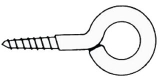 Osculati 09.033.01 Occhioli Inox Vite 28 X 3 Mm (Blister 10 Pz) grilli moschettoni