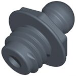 Osculati 10.340.01 Perno Filettato Corto/Pallina Standard bottoni occhioli ed accessori di fissaggio