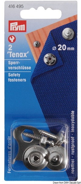 Osculati 10.416.49 Blister Bottoni Tenax 2+2 bottoni occhioli ed accessori di fissaggio