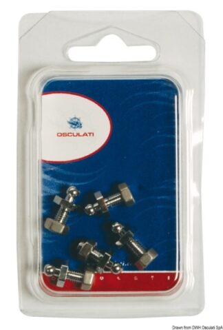 Osculati 10.442.51 Bottone Maschio Loxx Inox Vite + Dado bottoni occhioli ed accessori di fissaggio