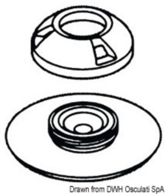 Osculati 10.448.01 Bottone Tessuto Perfix Bianco bottoni occhioli ed accessori di fissaggio