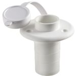 Basetta plastica bianca incasso piano 2 contatti - 11.000.03 Osculati