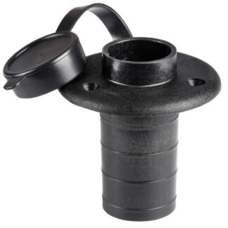 Osculati 11.000.04 Basetta Plastica Nera Incasso Piano 2 Contatti luci 360 e aste luminose a led omologate rina per imbarcazioni fino a 50 m visibilita 2 nm